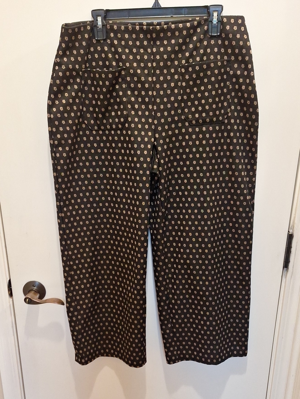 Jules & Leopold Black Pants with Tan Dot Motif